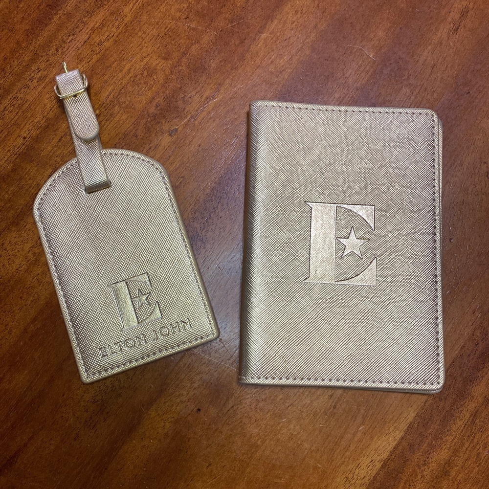 Elton John Suitcase Tag Passport Cover